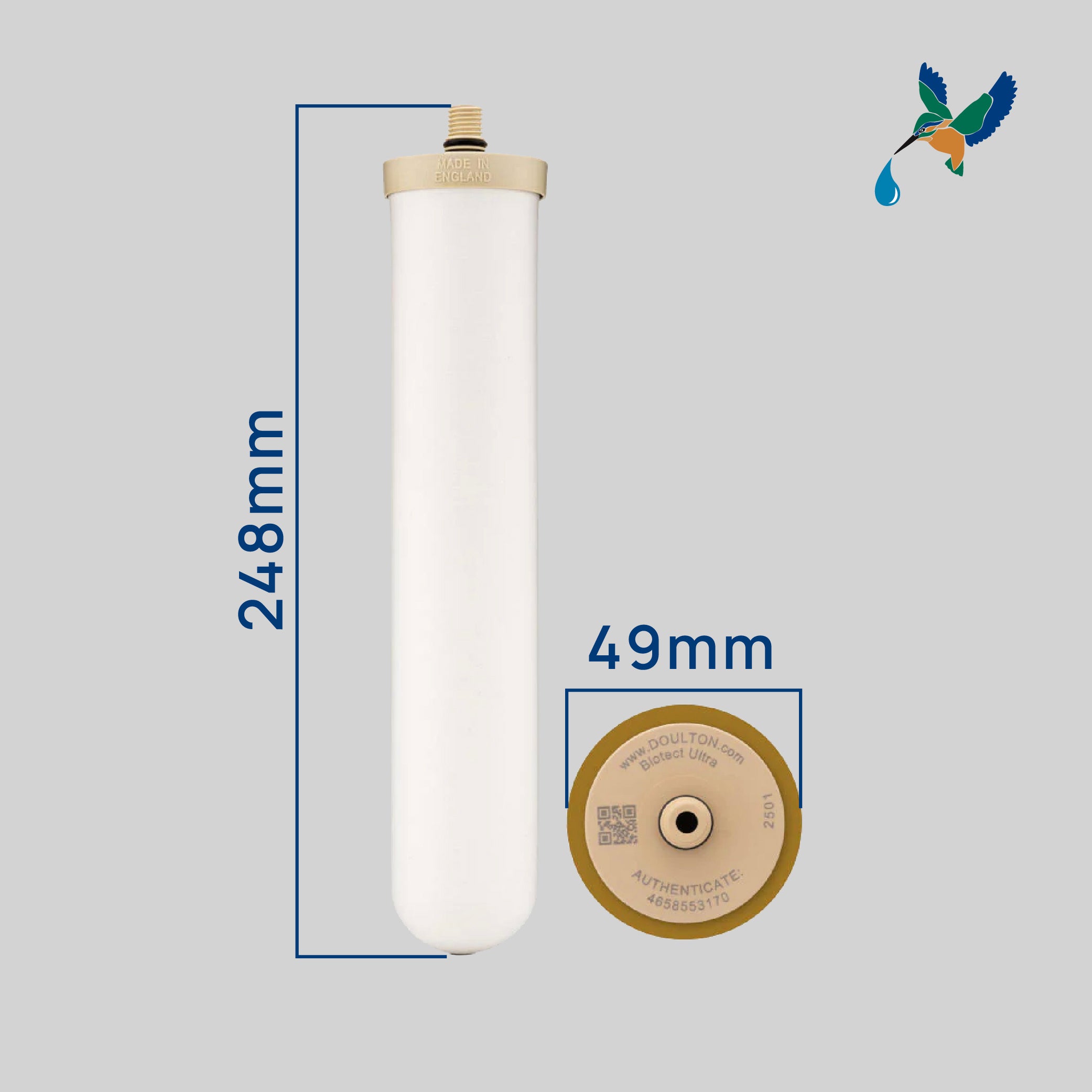 Doulton DCP2 KDF (9004) Heavy Metal Reduction +BTU (2501) Biotect Ultra Water Filter Purifier System