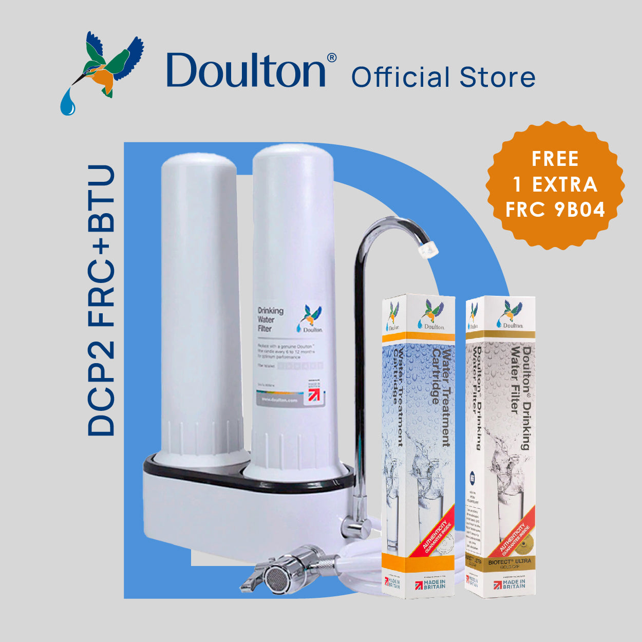 Doulton DCP2 FRC (9B04) Fluoride Reduction + BTU (2501) Biotect Ultra Water Filter Purifier System