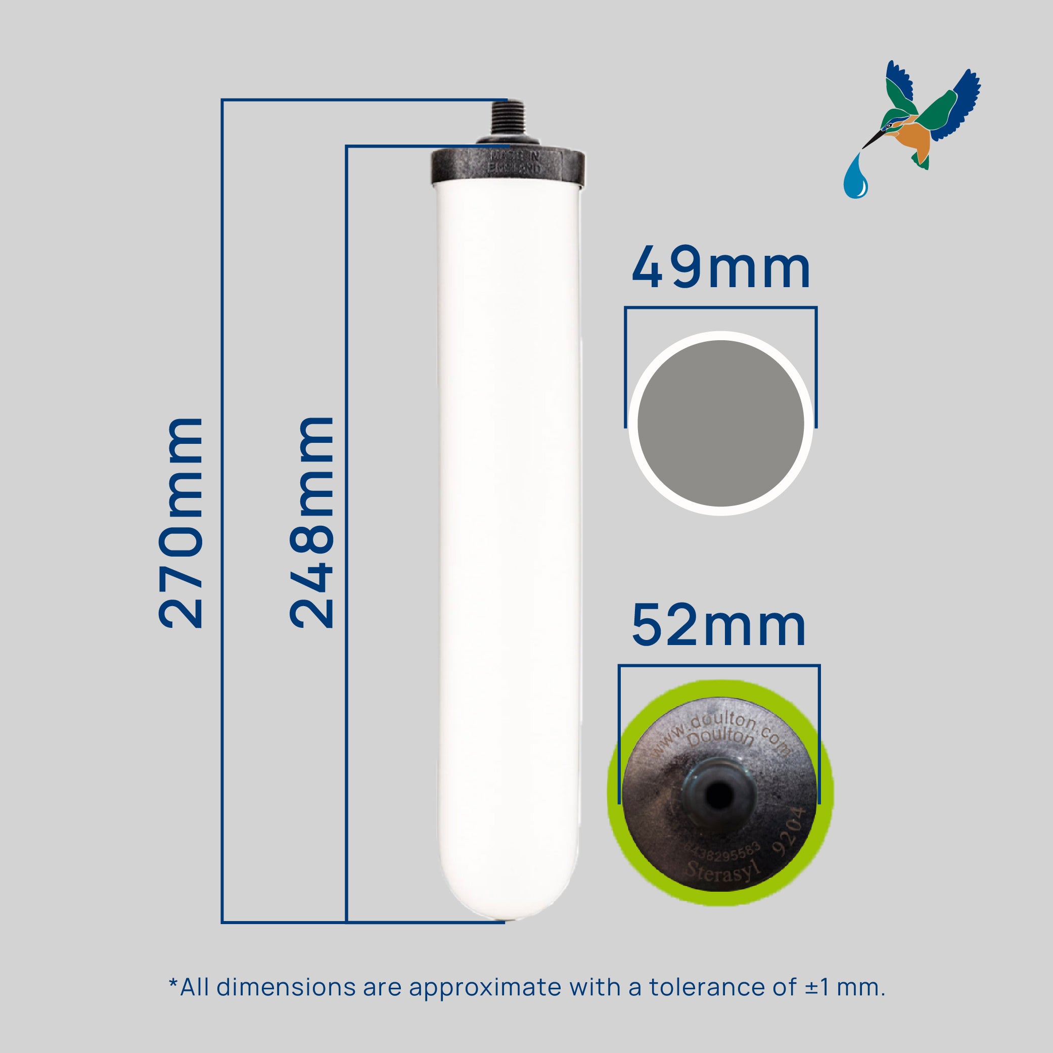 (2PC/4PC) Doulton® Sterasyl (STE 9204) Water Filter Cartridges - Anti Bacterial & Removes Sediment & Rust