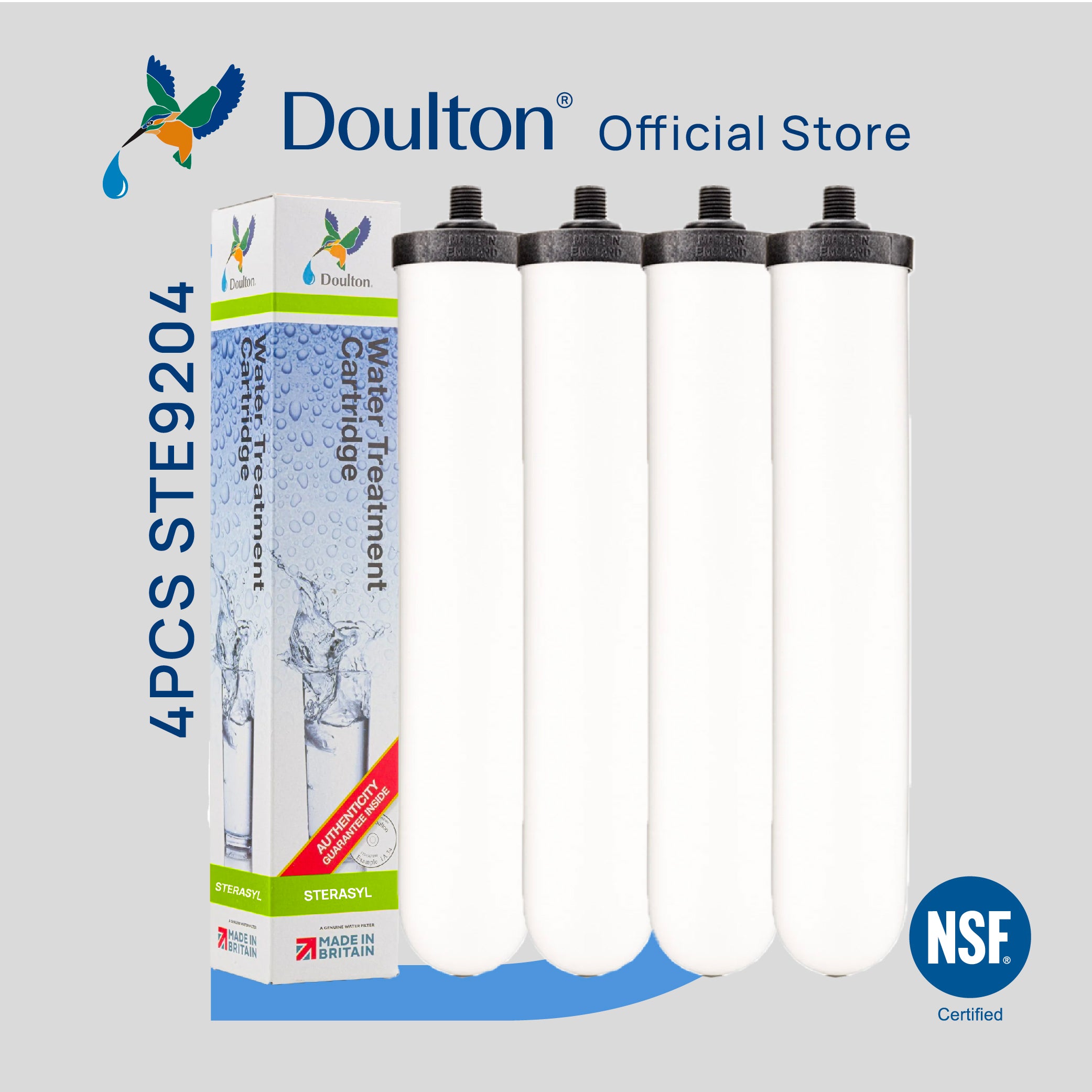 (2PC/4PC) Doulton® Sterasyl (STE 9204) Water Filter Cartridges - Anti Bacterial & Removes Sediment & Rust