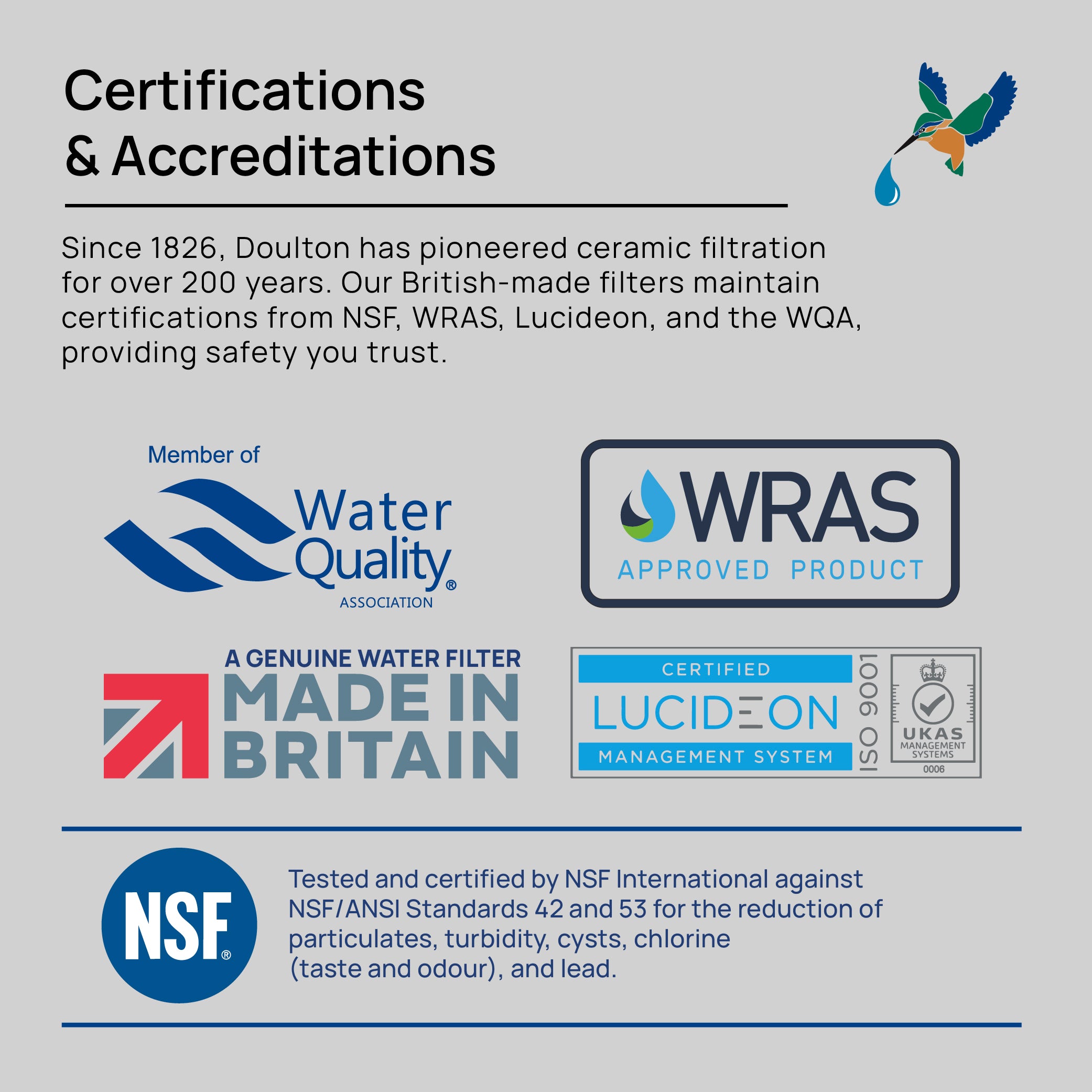 Doulton® Sterasyl (STE 9204) Water Filter Cartridge - Anti Bacterial & Removes Sediment & Rust