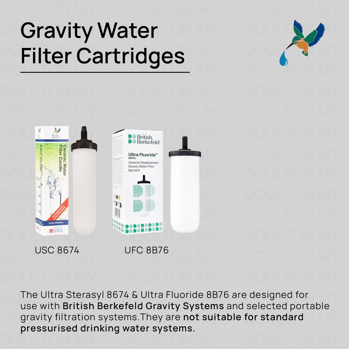 Doulton® Ultra Sterasyl (USC 8674) Drinking Water Filter Cartridge – Compatible with Berkey & Phoenix