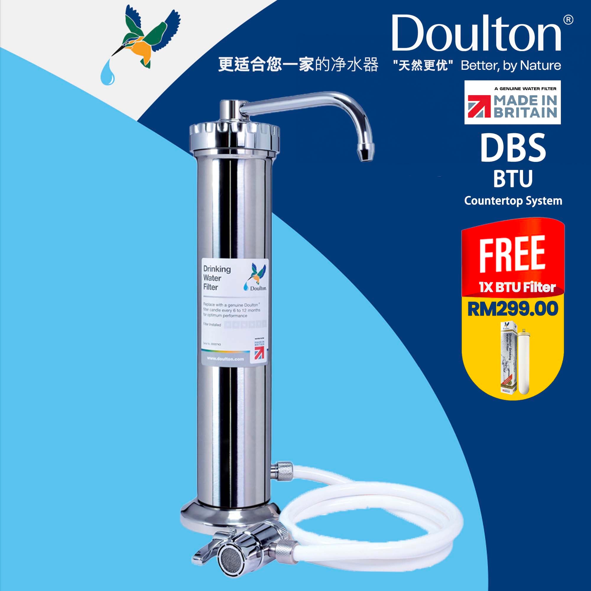 (limited time!) Experience Ultimate Purity with Doulton DBS Biotect Ultra: The Pinnacle of Eco-Friendly, 4-Stage Advanced Filtration - Crafted with Excellence in Britain! since 1826
