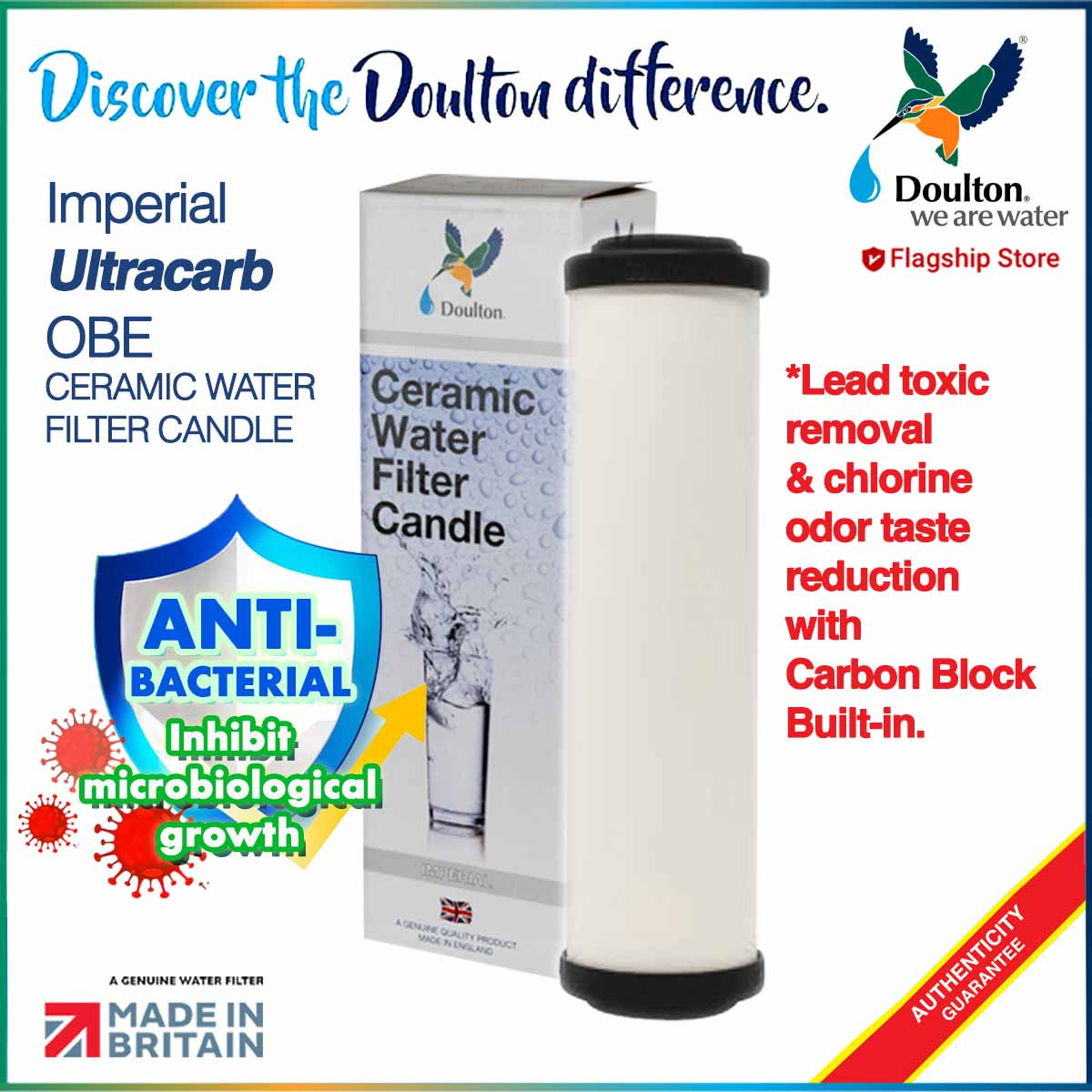 Doulton Imperial Ultracarb OBE Ceramic Water Filter Candle