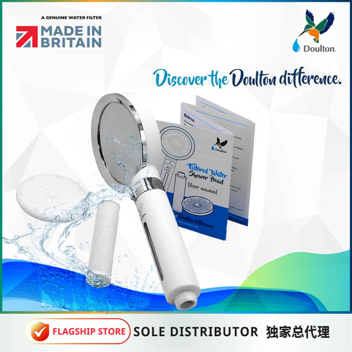 Showerhead Filter - Doulton Water Purifier, Sole Distributor (MY) - Britain Premium Brand Since 1826