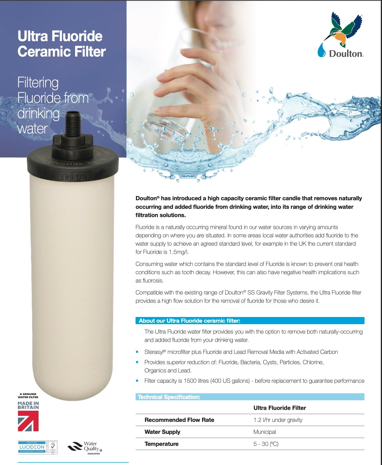 British Berkefeld Imperial Ultra Fluoride - Doulton Water Purifier, Sole Distributor (MY) - Britain Premium Brand Since 1826