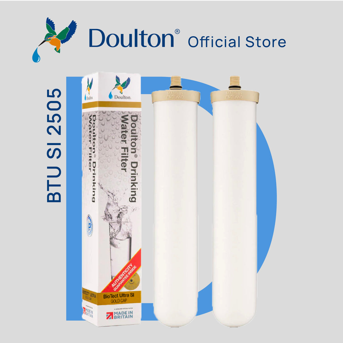 (2PC) Doulton® BioTect Ultra SI (BTU SI 2505) Drinking Water Filter Cartridge - Anti Scale