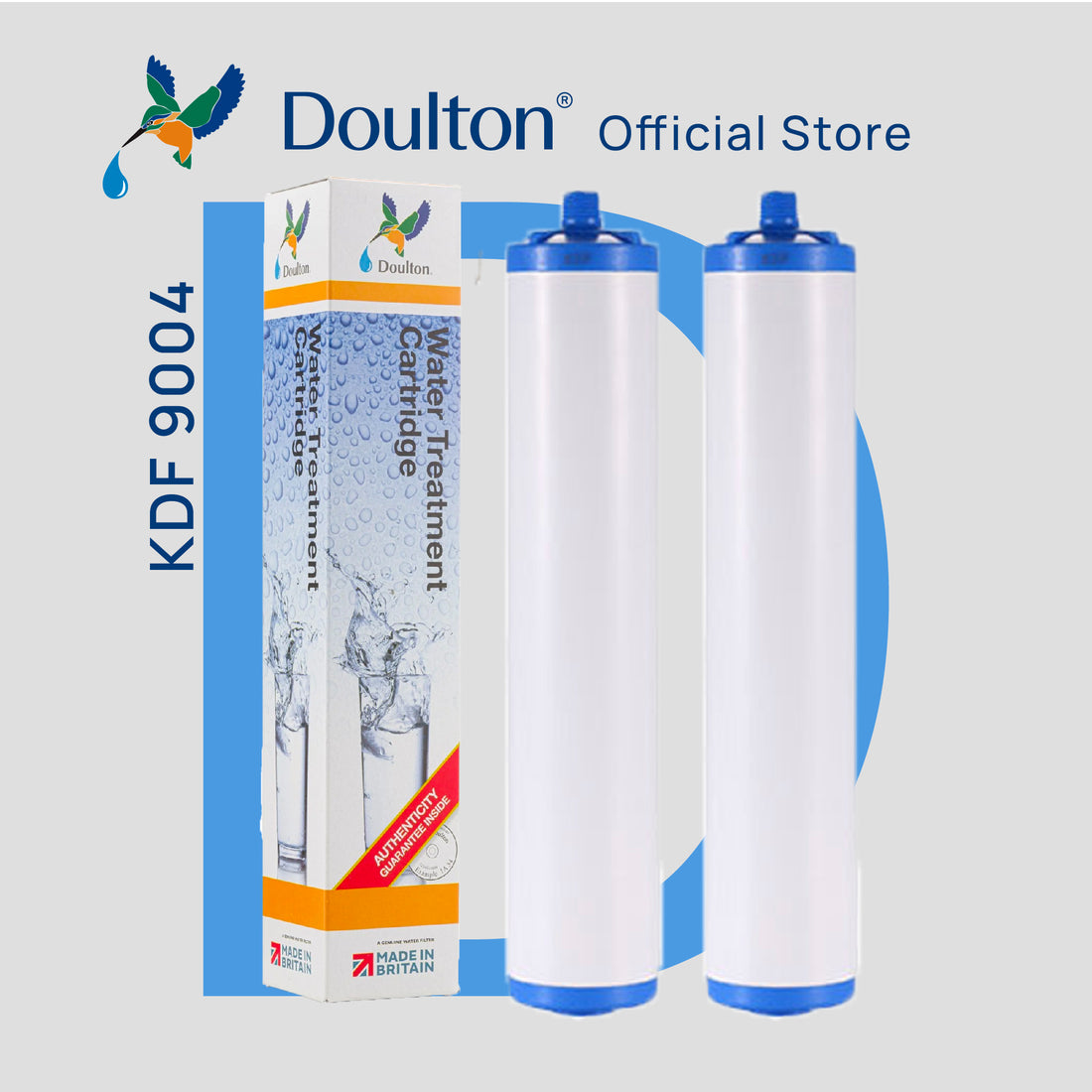 (2PC) Doulton® KDF (9004) Water Treatment Cartridge - Removes Heavy Metals, Bacteria &amp; Chlorine