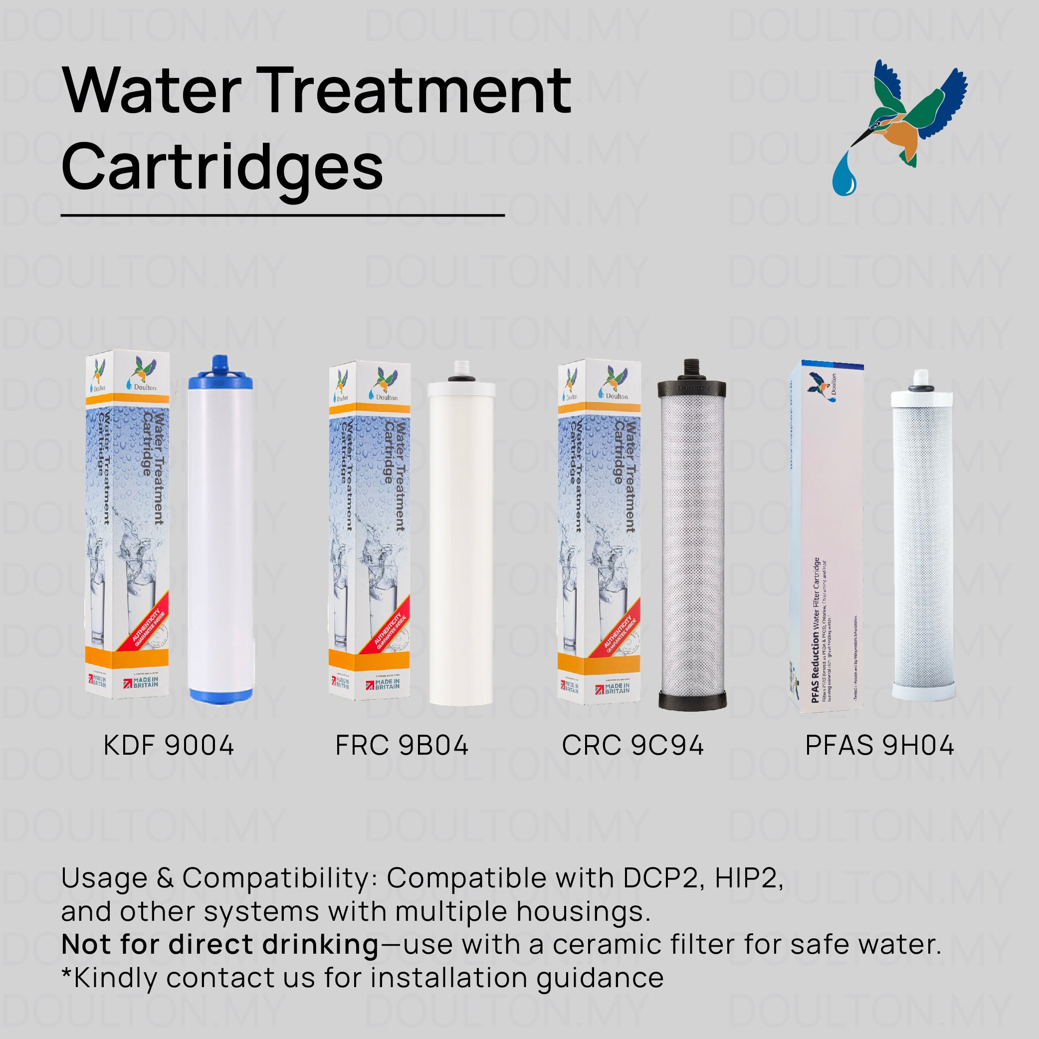 Doulton® Fluoride Reduction (FRC 9B04) Water Treatment Cartridge – Remove Fluoride, Arsenic &amp; Heavy Metal