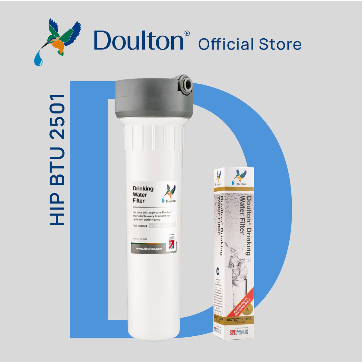 [PRE-ORDER 30days] Doulton® 道尔顿 | HIP Undersink / Undercounter | Biotect Ultra (BTU) 2501 | Water Filter | NSF Certify