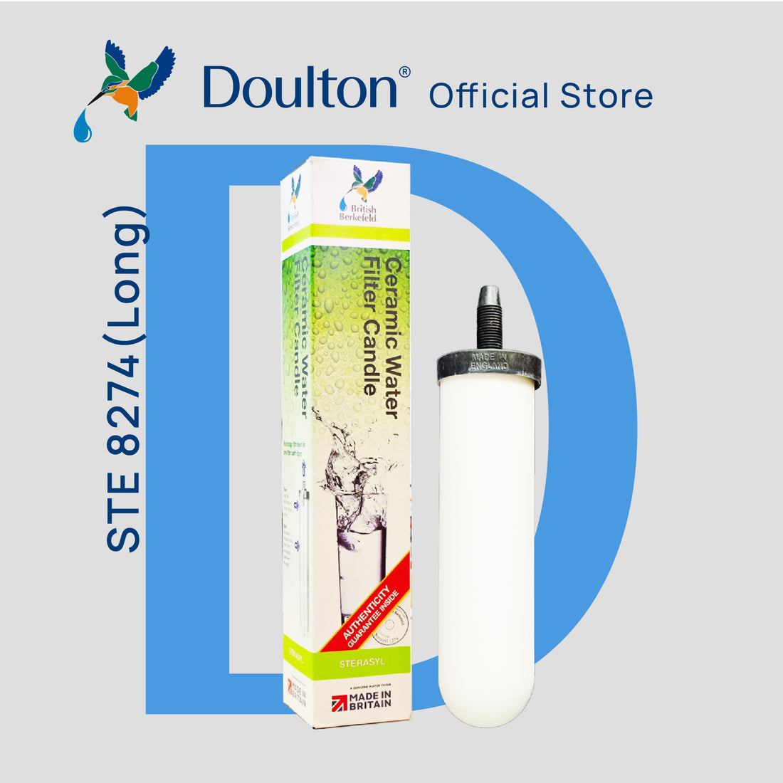 Doulton® Sterasyl (STE 8274) 7inch Water Filter Cartridge - Anti Bacterial & Removes Sediment & Rust
