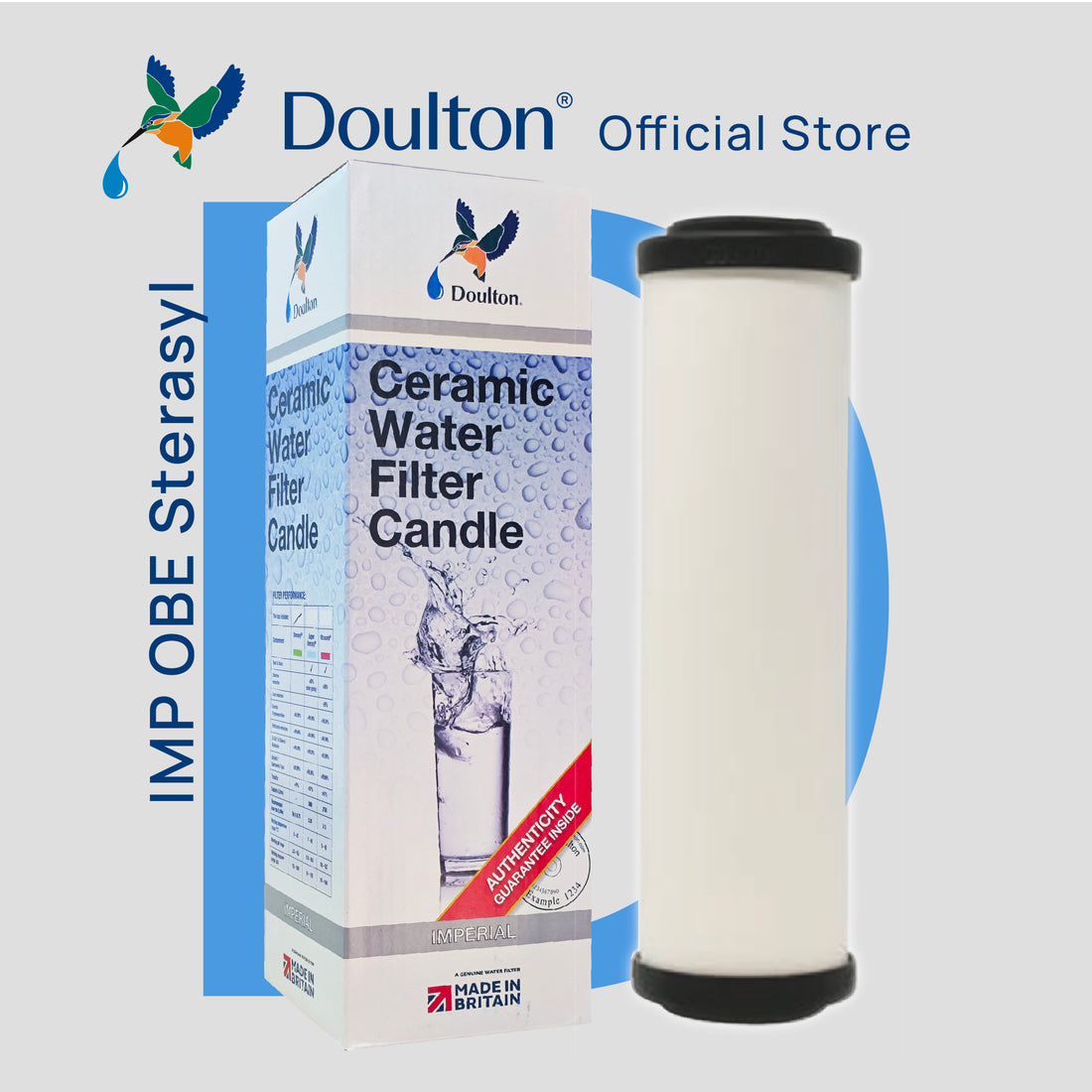 Doulton® OBE Imperial Sterasyl Water Filter Cartridge - Anti Bacterial & Removes Sediment & Rust