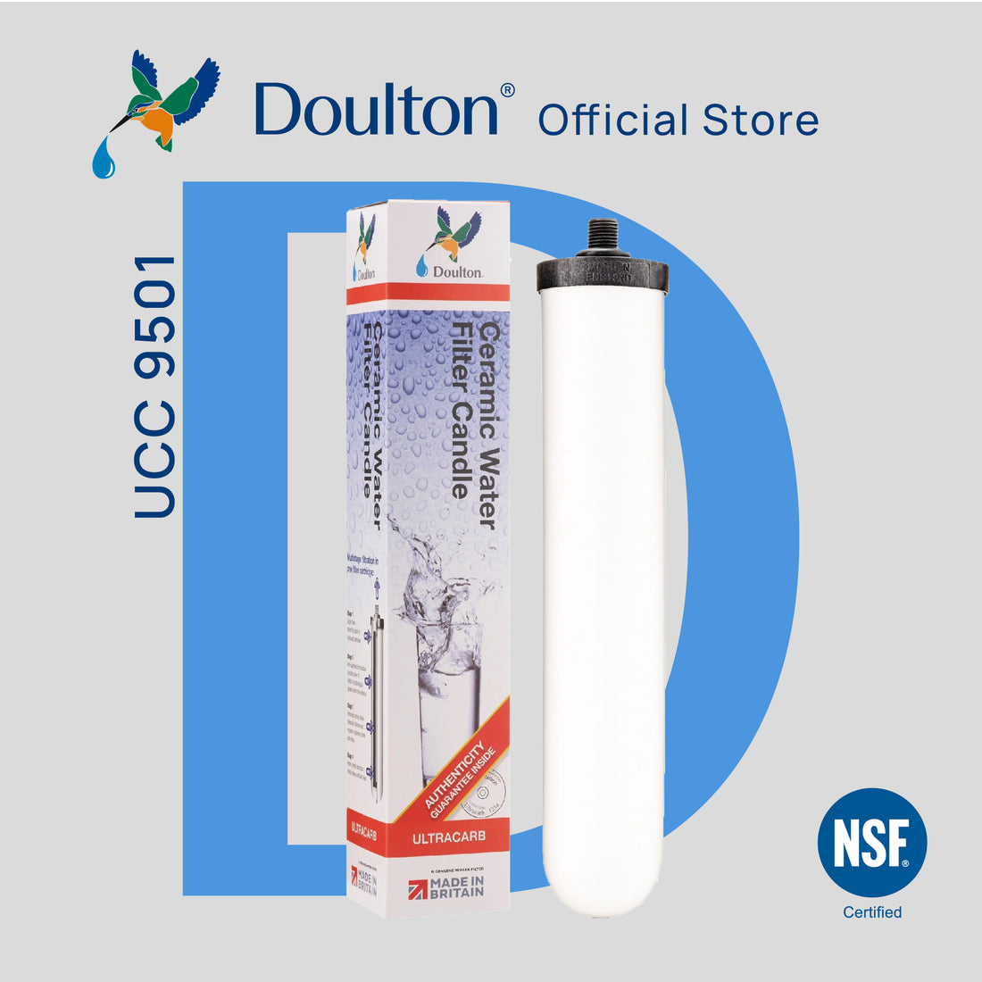 Doulton® Ultracarb (UCC 9504/9501) Drinking Water Filter Cartridge - Anti Bacterial &amp; Removes Lead