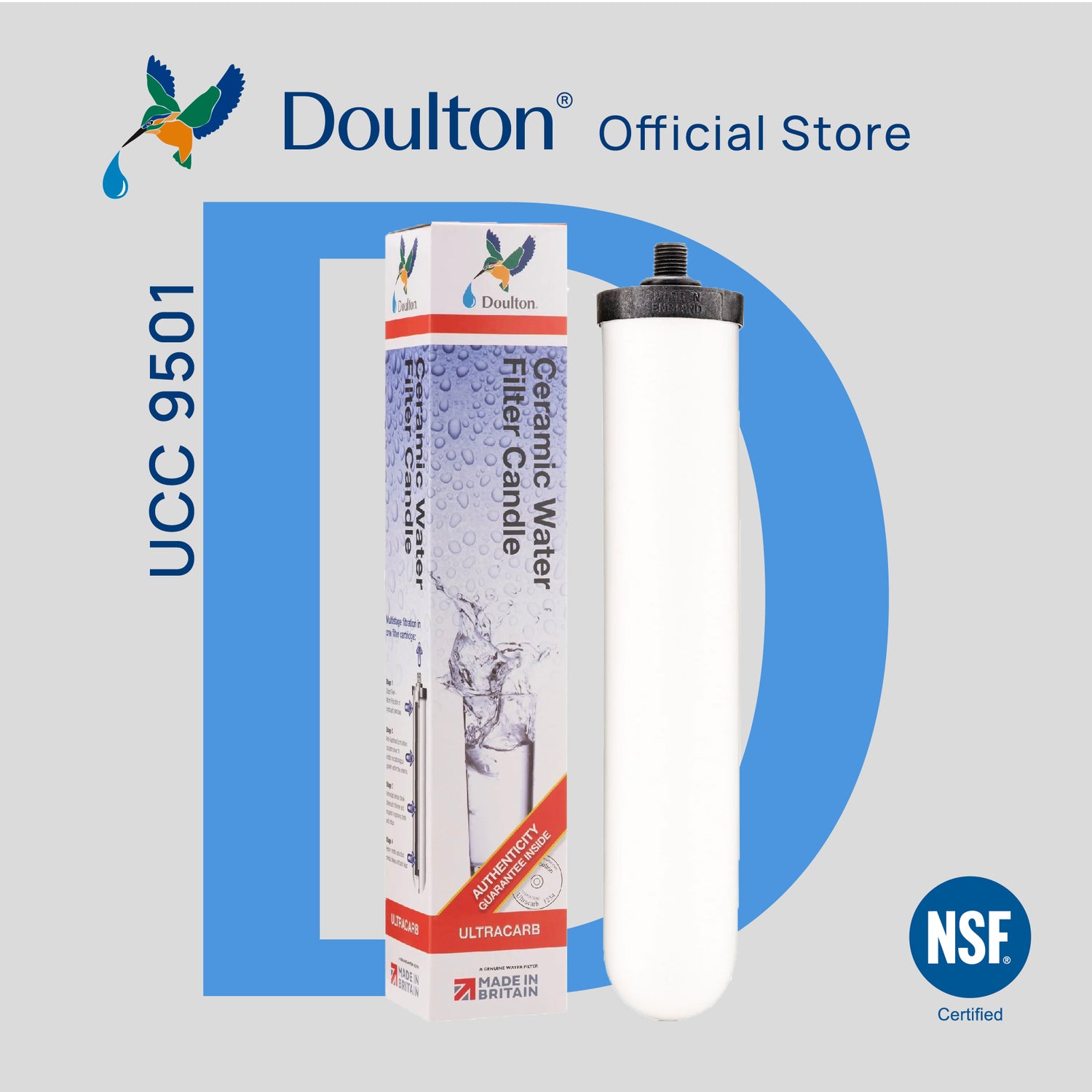 Doulton® Ultracarb (UCC 9504/9501) Drinking Water Filter Cartridge - Anti Bacterial &amp; Removes Lead