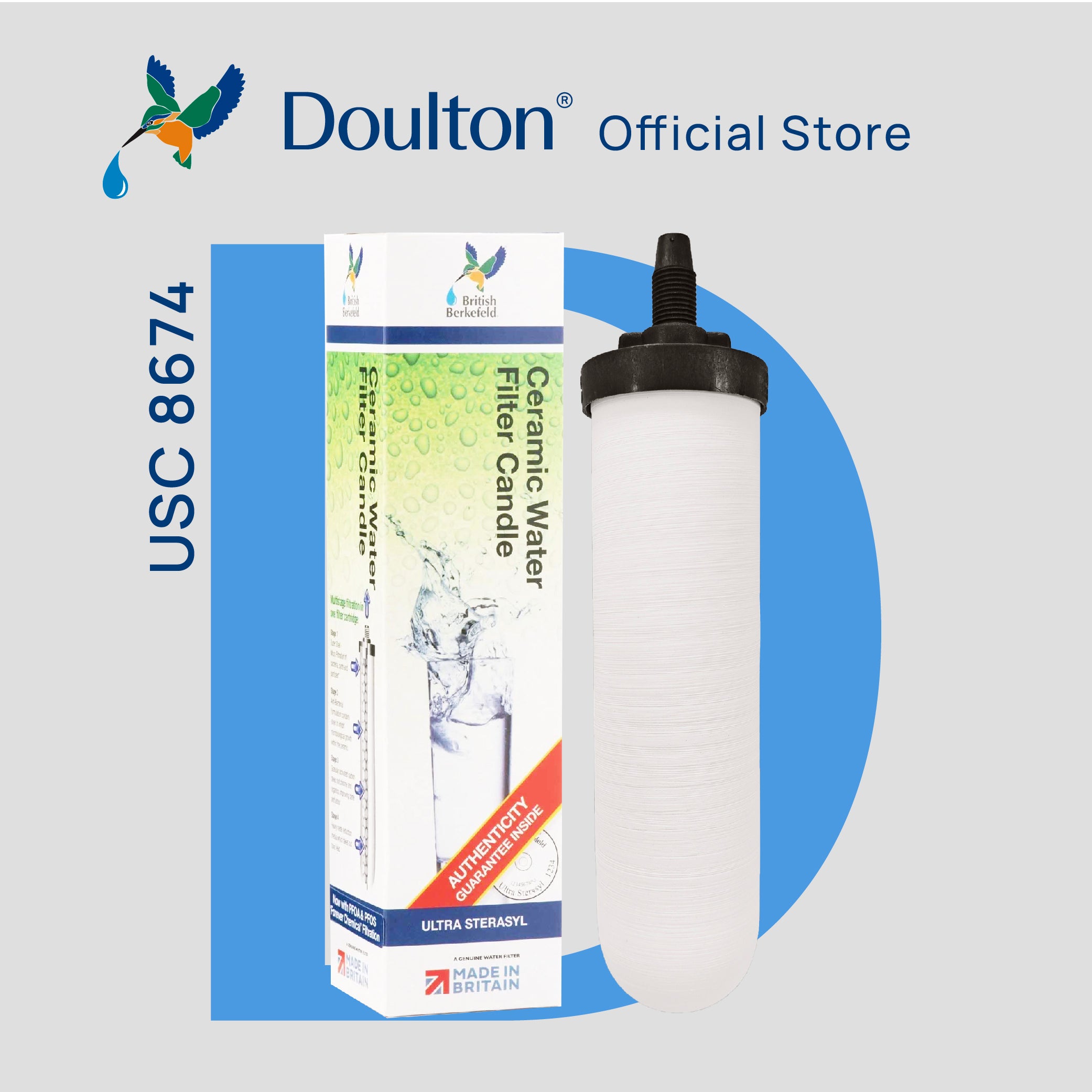 Doulton® Ultra Sterasyl (USC 8674) Drinking Water Filter Cartridge – Compatible with Berkey &amp; Phoenix