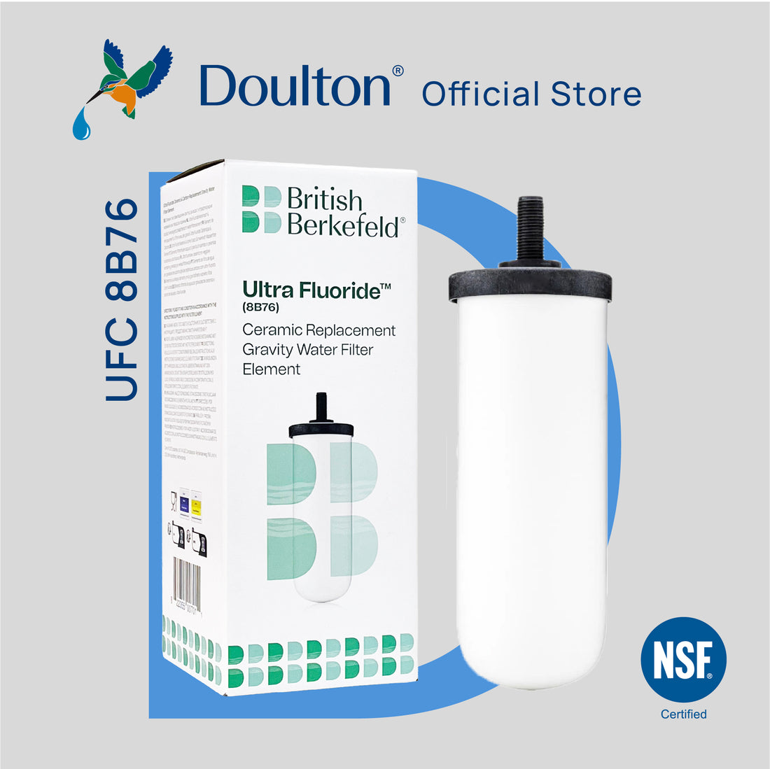 Doulton® Ultra Fluoride (UFC 8B76) Drinking Water Filter Cartridge – Compatible with Berkey &amp; Phoenix