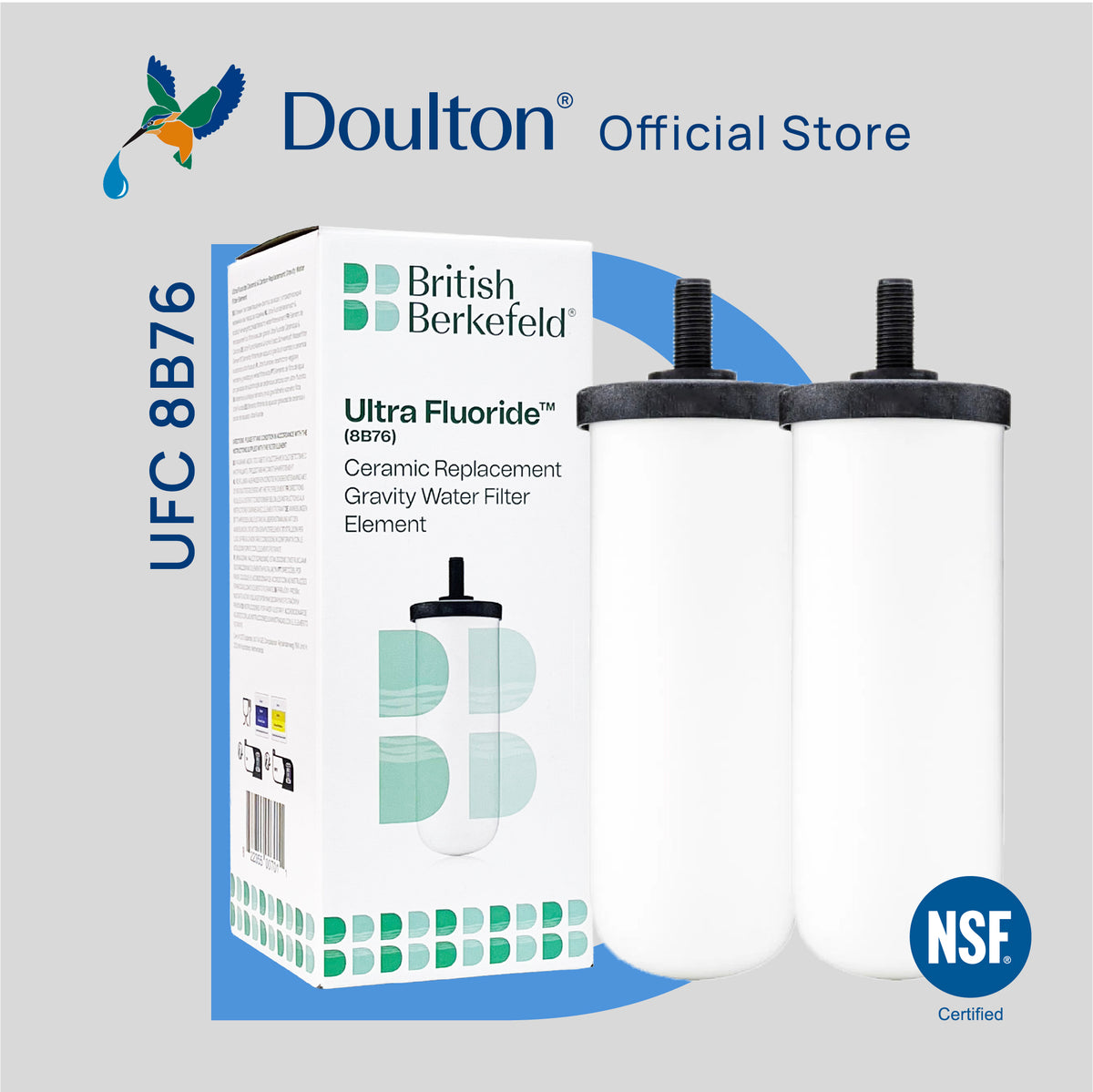 (2PC) Doulton® Ultra Fluoride (UFC 8B76) Drinking Water Filter Cartridge