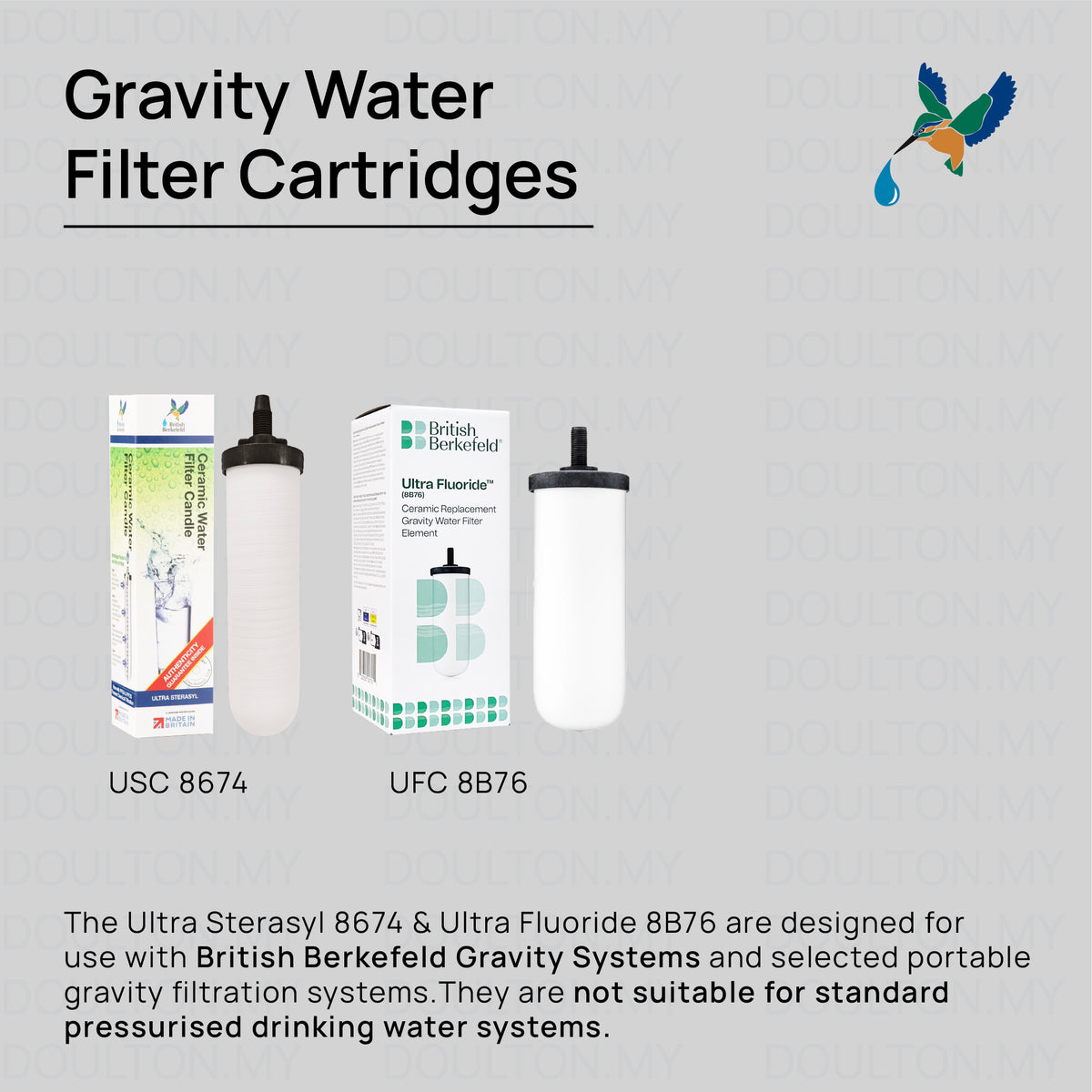 Doulton® Ultra Fluoride (UFC 8B76) Drinking Water Filter Cartridge – Compatible with Berkey &amp; Phoenix