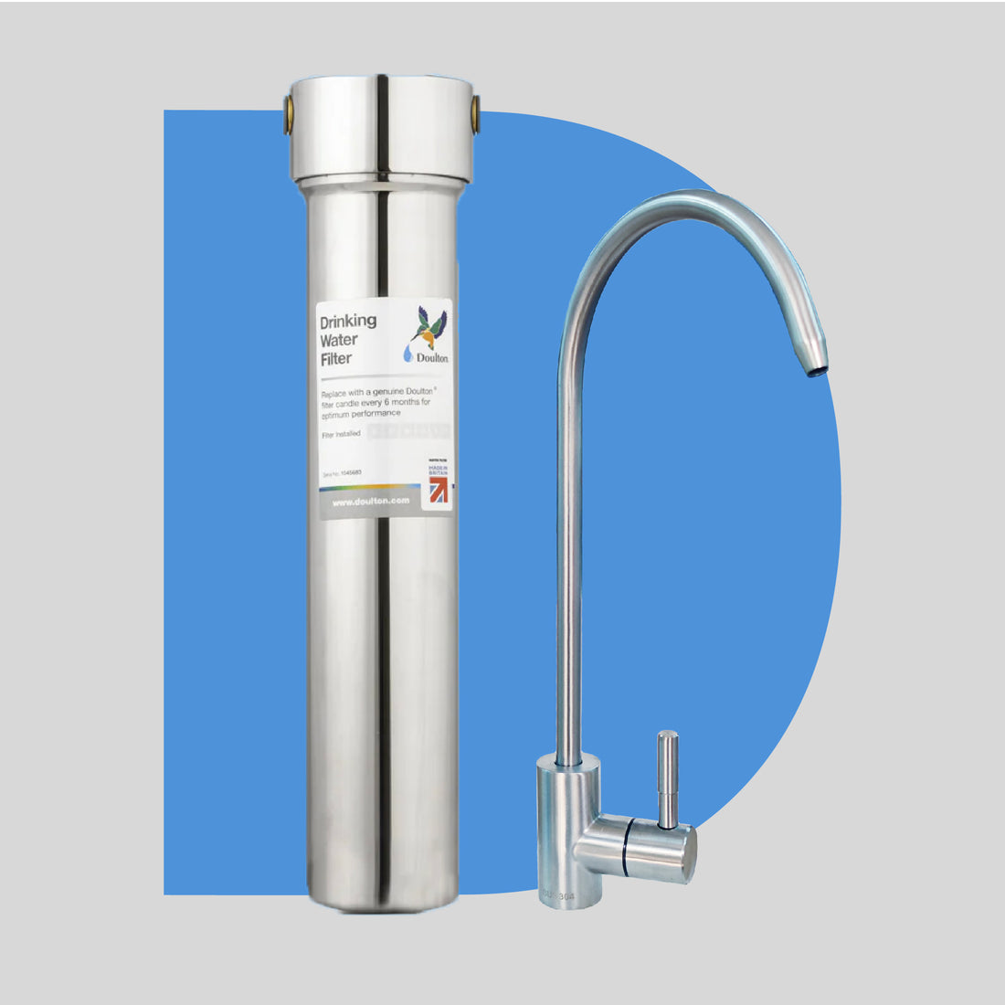 [Free Installation]Doulton® HIS BTU (2501) Biotect Ultra Water Filter Purifier System with Deluxe Faucet