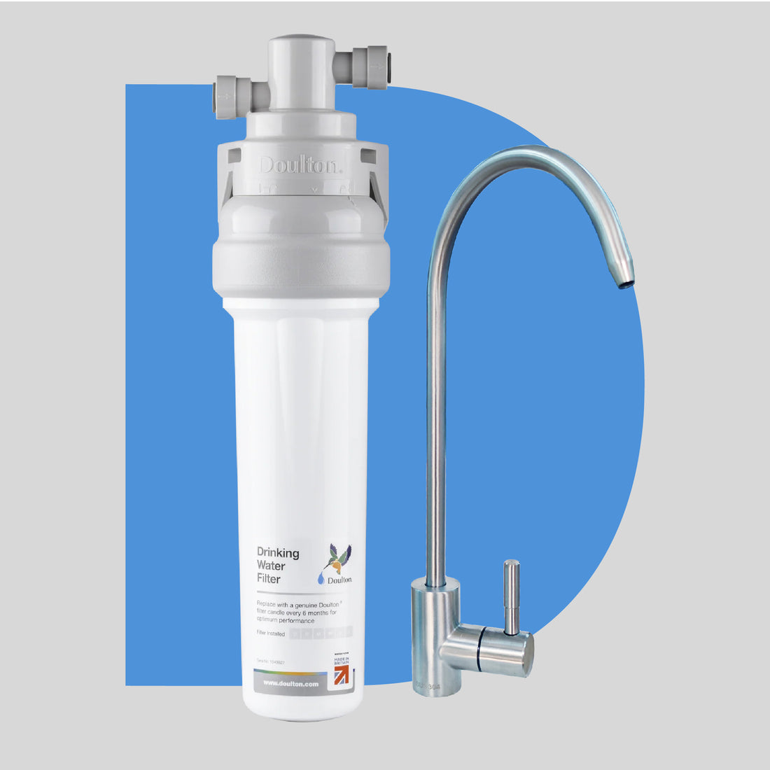 [Free Installation] Doulton® QT Ecofast BTU (2501) Biotect Ultra Water Filter Purifier System with Deluxe Faucet