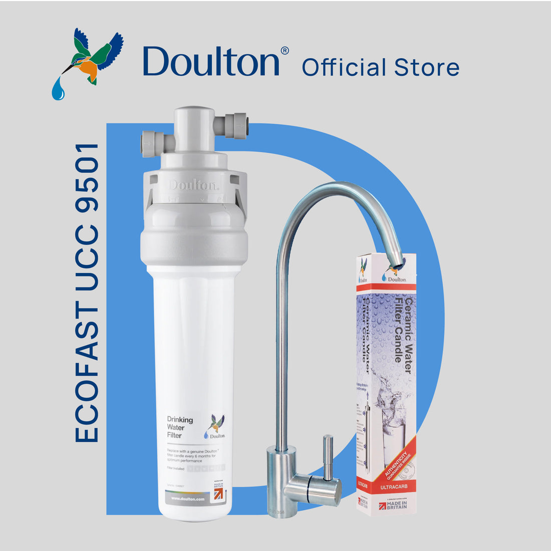 [Free Deluxe Faucet] Doulton® QT Ecofast UCC (9504/9501) Ultracarb Water Filter Purifier System
