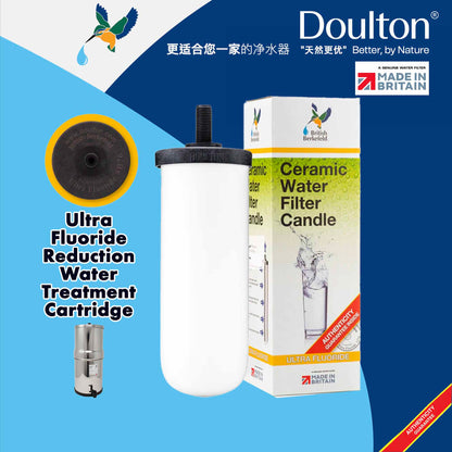 Doulton British Berkefeld Imperial Ultra Fluoride 8B76 Ceramic Water Filter Candle
