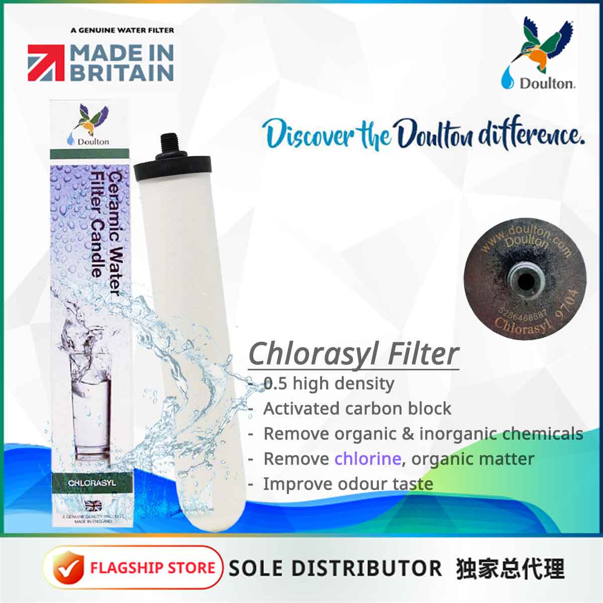 Doulton Chlorasyl 9704 - Doulton Water Purifier, Sole Distributor (MY) - Britain Premium Brand Since 1826