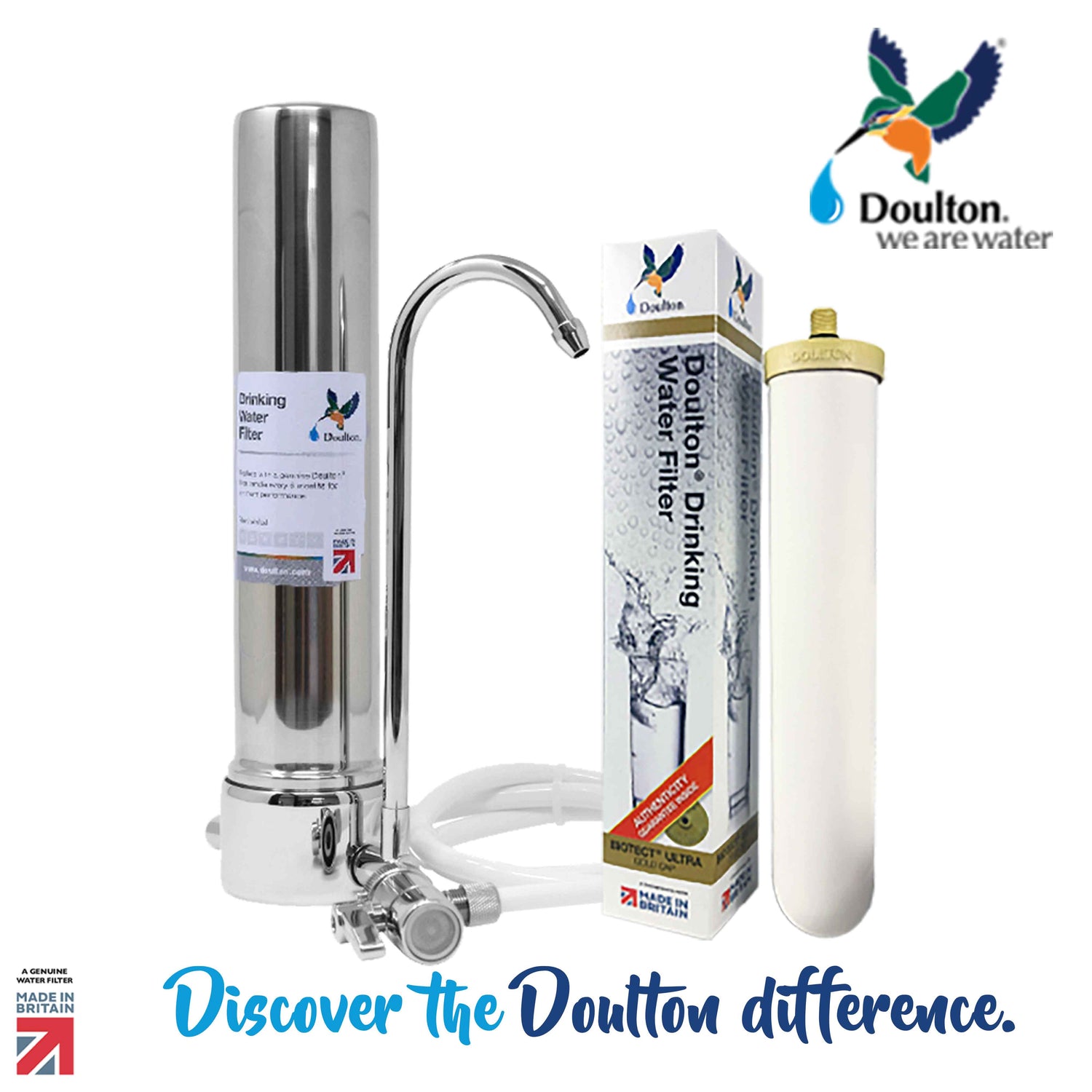 Experience the British Legacy of Purity: Doulton DCS Stainless Steel Biotect Ultra 2501 (NSF) Drinking Water Purifier - Craftsmanship Since 1826 (*FREE 2ND YEAR BTU FILTER! RM299)