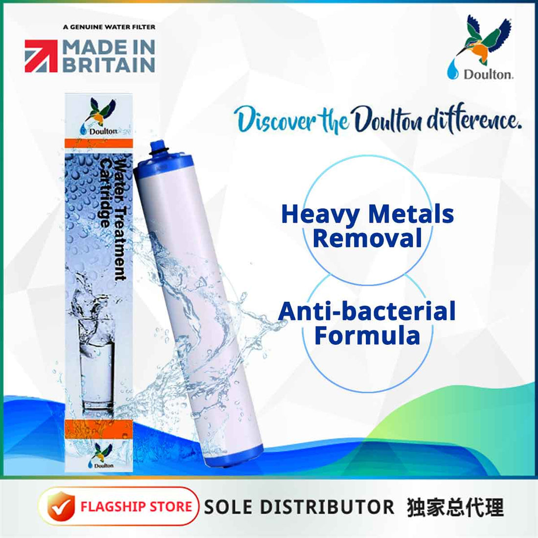 KDF Water Treatment Cartridge - Doulton Water Purifier, Sole Distributor (MY) - Britain Premium Brand Since 1826