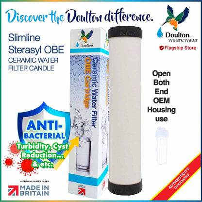 Doulton Slimline Sterasyl OBE Ceramic Water Filter Candle (PRE FILTER USE)