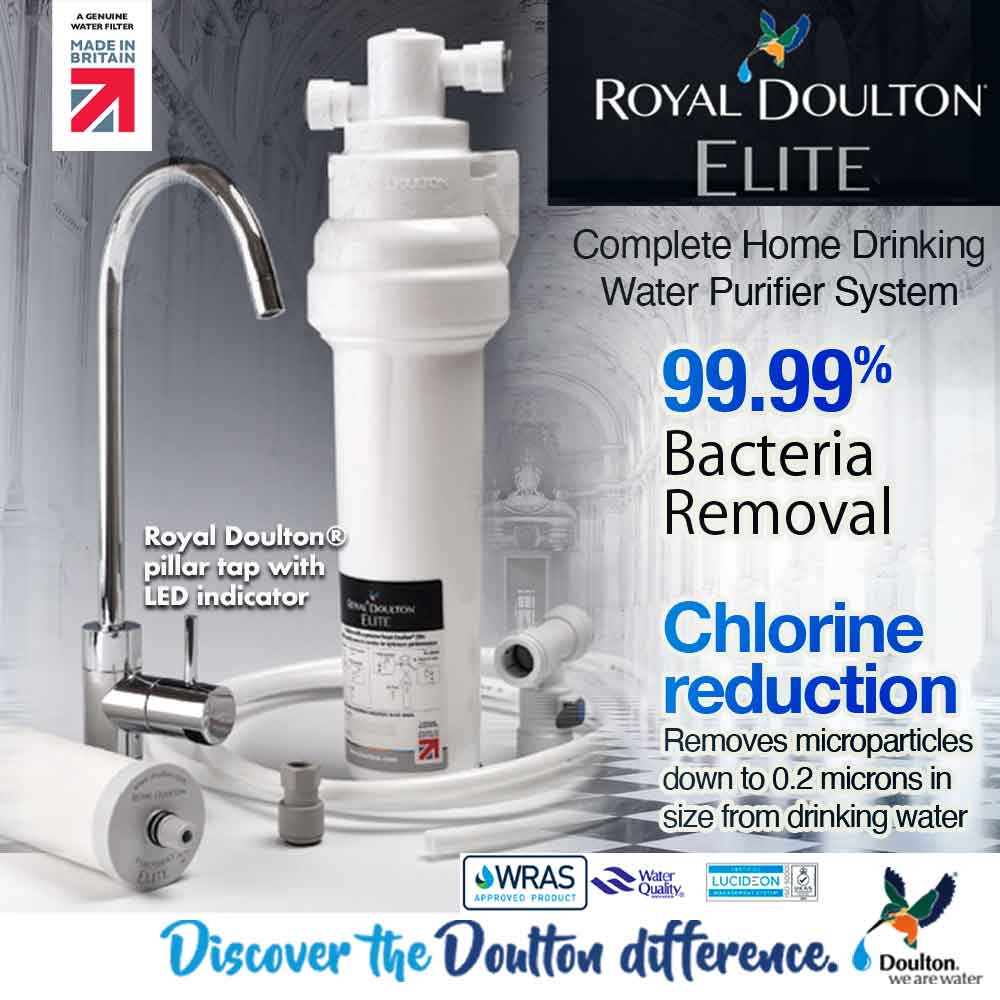 Royal Doulton Elite Prestigious Advanced Drinking Water Purifier Complete System (Undercounter) - Doulton Water Purifier, Sole Distributor (MY) - Britain Premium Brand Since 1826